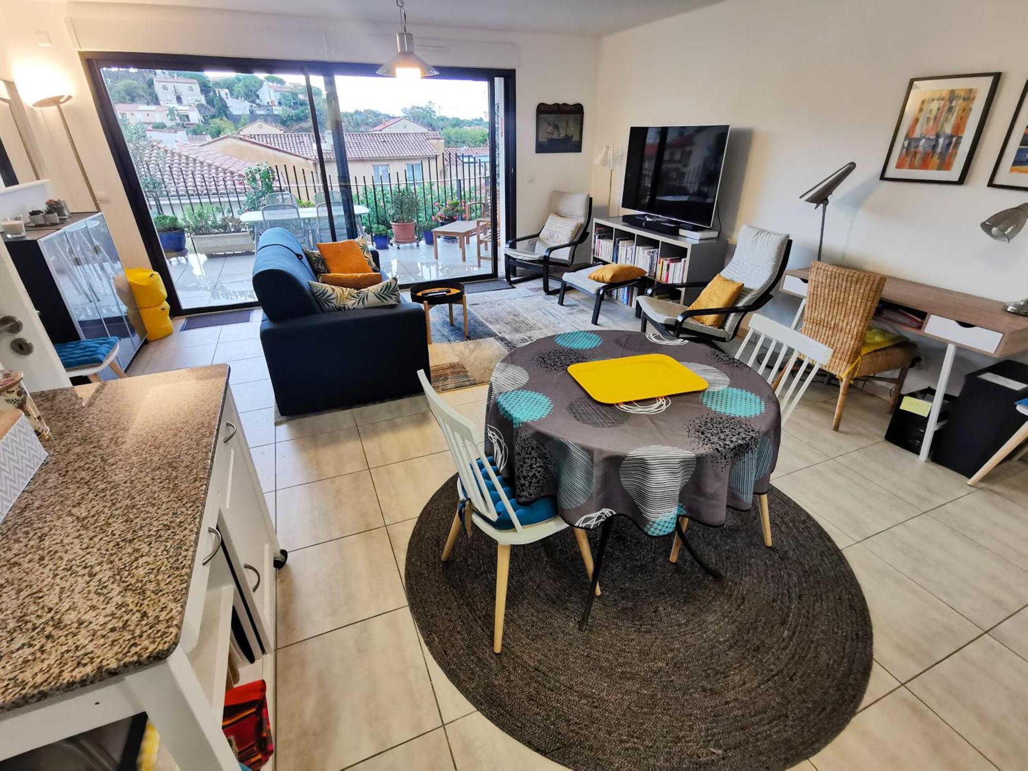 1Br Apartment T2 54M2 Onde Marine 2Nd Floor Lift Wifi Ac Parking Port Vendres Esterno foto